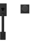 Front Entry Handleset With Collins Trim In Matte Black For Standard Doors 1 5/8 To 1 3/4 Inches, Pairs With Deadbolt