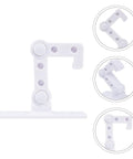 Kid Proof Door Lock For Cabinets And Refrigerators Easy To Use White Plastic Lever Lock That Keeps Curious Little Ones From Opening