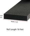 Seal The Deal With 2 Inch Insulation Foam Tape 3/8 Thick Adhesive Weather Stripping showing 2 inch width and 3/8 inch thickness.
