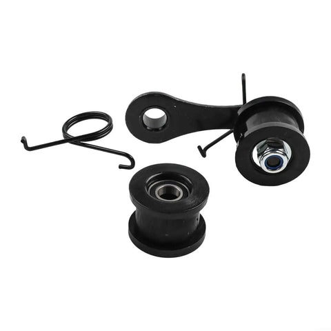 Premium Motorcycle Chain Tensioner Kit With Durable Abs And Iron Guide Plus Spring Roller For Automatic Adjustment On Your Atv Bike, black set