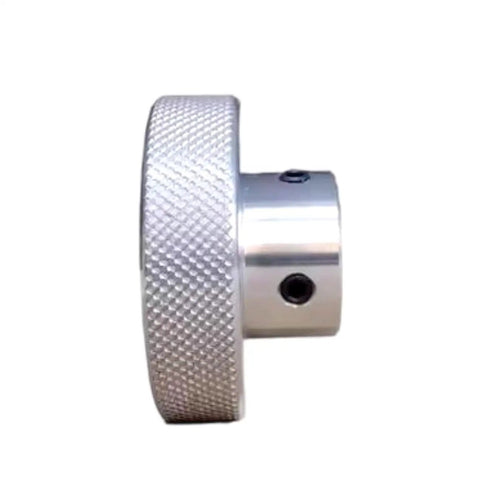 Aluminum Alloy Handwheel For Precision CNC And Stepper Motors 40mm Outer Diameter 10mm Bore Knurled Grip side view