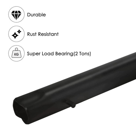 Beefed Up 2 Ton Jack Handle Replacement For Horizontal Hydraulic Pole Jack Stands, shows durable, rust resistant, load bearing text