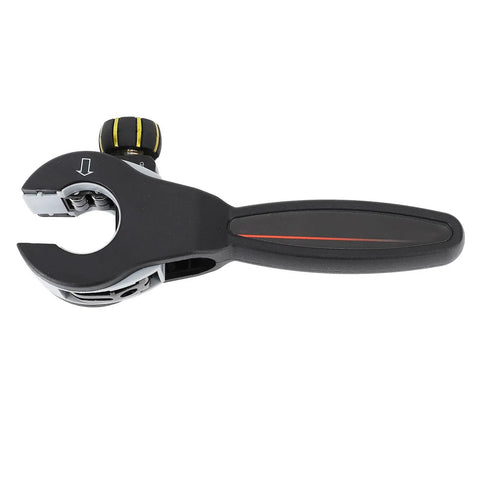 Pro Grade Heavy Duty Pipe Cutter With Premium Steel Ball Thrust Bearing features long handle for quick clean cuts