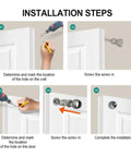 Installation steps for Magnetic Door Stop Two Pack, Heavy Duty Stainless Steel Door Catch And Holder, Wall And Floor Mounted