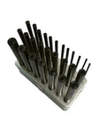 Rocking This Ultimate 28 Piece Steel Transfer Punch Set For Machining Pros That Hits Every Size From 3/32 To 1/2 Inch Plus The Rare 17/32 Fitment, Crafted From Heat Treated Tooling Steel To Nail Precise Layout Work In Any Heavy Duty Shop Without Breaking. 28-piece steel transfer punch set in case, black oxide finish