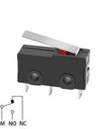 SPDT Micro Limit Switch With Hinge Lever Momentary Push Button 1NO 1NC 3 Pins AC 5A 125V 250V Rugged Boss Grade Industrial Switch