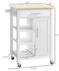 Gonna Love This Smooth Rollin Kitchen Island Cart Featuring Hella Roomy Storage Adjustable Shelves dimensions 27.5x19x35 inches in white MDF.