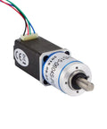 19 To 1 Planetary Gearbox Nema 8 Stepper Motor showing compact design with wires and output shaft