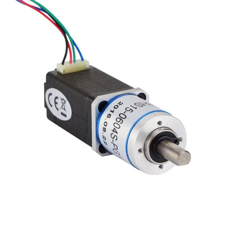 19 To 1 Planetary Gearbox Nema 8 Stepper Motor showing compact design with wires and output shaft