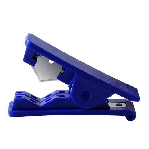PTFE Teflon Tube Cutter For Three Quarter Inch OD Tubing With Smooth Clean Cuts Easy To Use Dark Blue Hand Tool For Plumbing Labs And DIY Projects Cuts PTFE And Other Tubing Without Fraying