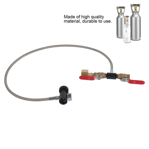 CO2 Soda Maker Refill Adapter Kit With 36 Inch Hose, G1/2 Connector, Handles Up To 3000 PSI, for soda systems with visible cylinders