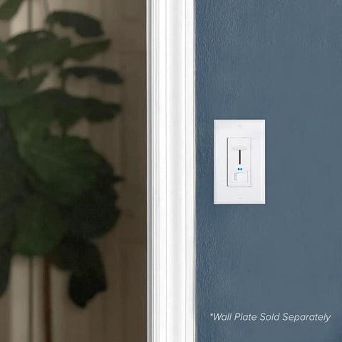 Wall-mounted Must Have Dimmer Light Switch With Blue Indicator LED When Load Is Off, 3 Way Or Single Pole Dimmer, 600 Watt Max