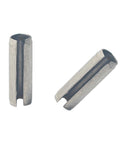 100 Pack M3 X 10mm Slotted Spring Pins Made From 304 Stainless Steel Durable Roll Dowel Pins With Plain Finish For Machinery Automotive DIY Repairs And Home Improvement