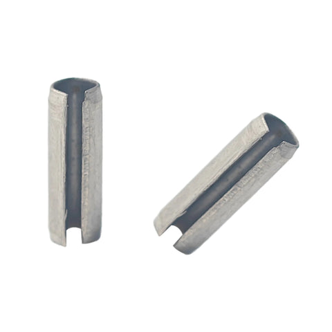 100 Pack M3 X 10mm Slotted Spring Pins Made From 304 Stainless Steel Durable Roll Dowel Pins With Plain Finish For Machinery Automotive DIY Repairs And Home Improvement