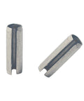 Close-up of Top Shelf 100 Piece M1.5 X 8mm Slotted Spring Pins Crafted From Hella Solid 304 Stainless Steel, ideal for repairs.