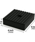 Four Pack Heavy Duty Anti Vibration Pads Made From Solid Rubber Four By Four By One Inches For Quiet Operation, Noise Dampening, And Slip Resistant Support