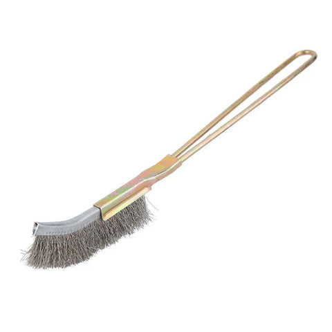 Ergonomic Bonsai Brush With Curved Or Straight Head Pipe Bend Pro Grade Rustproof Steel Garden Tool For All Skill Levels Non Toxic Finish Easy Grip Handle Essential Cleaning And Shaping Tool For Bonsai Enthusiasts And Beginners, curved steel head