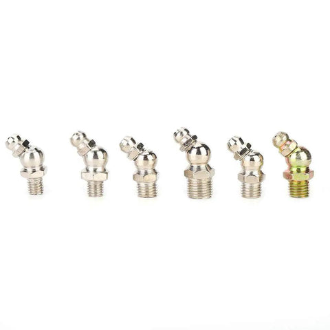 130 Piece Grease Fitting Set With 45 Degree And Straight Nipples For Automotive And Industrial Maintenance, Zerk Assortment