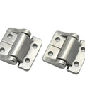 Two silver sturdy stainless steel constant torque gate hinges, model XK508-2-304-0NM, for small and large gates.