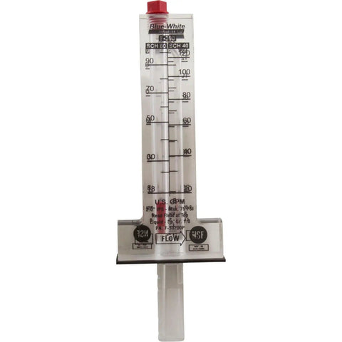 F-30200P Flowmeter 2 Inch IPS Pitot Tube Horizontal Flow Meter for 20 to 120 GPM, ideal for pool and aquarium water treatment.