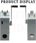 Side and top view of Hand Crank Generator 6V 20F Super Capacitor Portable Manual Emergency Power Supply with USB and crank handle.