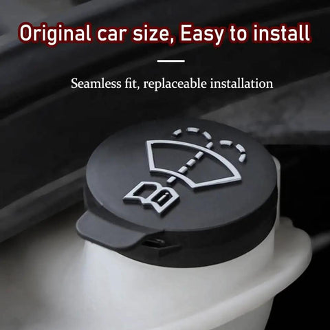 Two Pack Windshield Washer Fluid Reservoir Cap Replacement Fits Chevy Buick Cadillac OE Numbers 13227300 12767700 12788573 19172571 Durable Plastic Reservoir Cap For Easy Under Hood Maintenance And Leak Prevention installed on reservoir