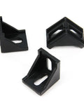 10 Pack Black 4040 Corner Brackets Set Heavy Duty Right Angle Aluminum Mounts With M6 Screws And T Nuts For 8mm Extrusion