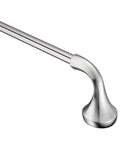 Eva Chrome 24 Inch Towel Bar For Bathroom And Kitchen With Flexible Placement And No Fuss Install, sleek reflective chrome finish.