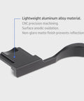 Metal Hot Shoe Thumb Up Grip For Fuji X100V X100VI Camera Black, Ergonomic Hand Rest in lightweight aluminum alloy material