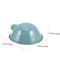 Heavy-Duty Round Machine Tool Lampshade With Protective Cover For Industrial Workbench Lighting in sky blue, measuring 17cm and made of metal.