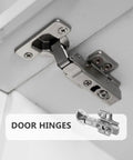 Stainless Steel Cabinet Door Damper Hinges With Hydraulic Damping No-Slam Soft Close for Kitchen Cabinets detail view.