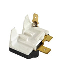 Overload Relay Protector DA34-00004D Replacement For Samsung Refrigerator, white and gold component, side view.