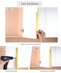 Installation process of Edge Finger Tab Cabinet Pulls For Cabinets And Drawers Hidden Door Handle Style Aluminum Brushed Brass