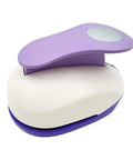 2 Inch Circle Paper Punch For Crafts And Card Making Durable Round Hole Puncher in purple and white for DIY projects.