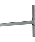 Steel cantilever rack arm detail, gray finish, supports eight hundred lbs per arm, for lumber and pipe storage.