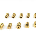 10 Pack 7mm Flexible Motor Couplers For DC Motors And Car Shafts Pro Grade Brass Linkage Connectors With M4 Screws And 4mm Allen Wrenches Great For Wheels Tires And Motor DIY Projects brass 7mm couplers