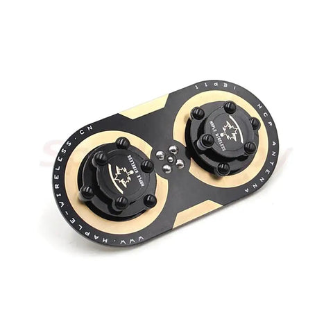 11dBi Circularly Polarized Leaf Antenna For FPV Drones RPSMA To RPSMA High Gain With 360 Degree Coverage, dual connectors visible