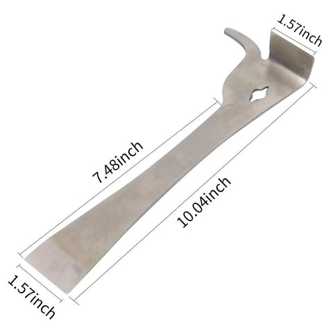 Two Piece Polished Stainless Steel Hive Scraper Tools With J Hook For Beekeeping, Built To Last Hive Hand Tool Set.