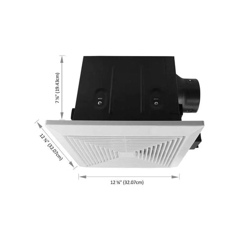 Whisper Quiet Bathroom Vent Fan 90 CFM With 0.8 Sone, Ceiling Mount Exhaust For Small Bathrooms, HVI 2100 Certified And UL Listed
