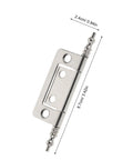 16 Piece Nickel Plated Flush Cabinet Hinges Hidden 2 Inch Door Hinges For Drawers And Wardrobes Durable Replacement