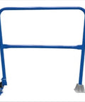 Heavy Hitter Dock Swing Gate Four Foot Steel Barrier In Ocean Blue With Zero Hassle Setup Straight From The Warehouse Rack Built Tough American Spec, front view.