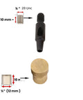 Components of Leather Hole Punching Die Set with 1mm 3mm 5mm 7mm 9mm Punch Dies for Hand Press Machine DIY Friendly