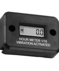 Peel And Stick Vibration Hour Meter Wireless Digital Waterproof Engine And Motor Gauge For Lawn Mower And Outdoor Equipment DJ 103 Easy Install No Wiring Required Durable And Accurate Timed Readout black vibration-activated hour meter