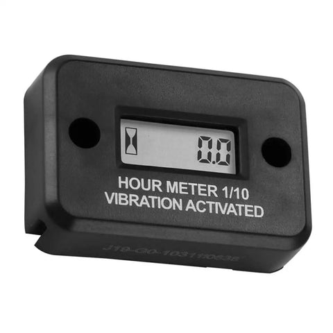 Peel And Stick Vibration Hour Meter Wireless Digital Waterproof Engine And Motor Gauge For Lawn Mower And Outdoor Equipment DJ 103 Easy Install No Wiring Required Durable And Accurate Timed Readout black vibration-activated hour meter