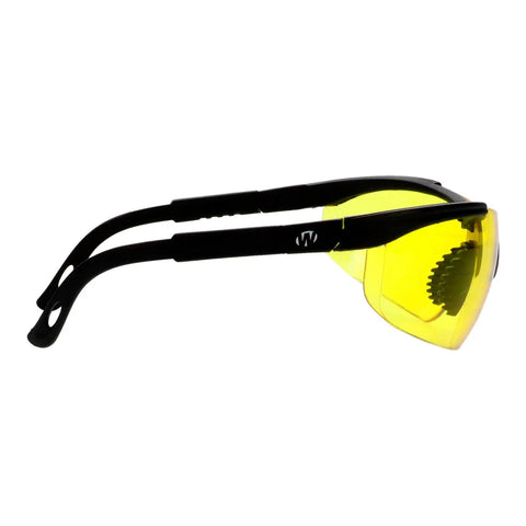 Top Shelf Rig Interchangeable Sport Glasses Featuring Four Lenses Clear Amber Smoke Gray And Yellow Tint Impact Resistant Hunting And Shooting Eye Safety Combo Kit Including Hard Case And Pouch