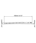 QWORK feeler gauge ruler for gap measurement, 0.4–6 mm, chrome-plated carbon steel, 165 mm long
