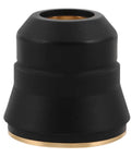 Black Plastic Plasma Cutter Protective Cap With Compact Design And Excellent Heat Resistance For Tig Torch Kit Accessories, close-up view.