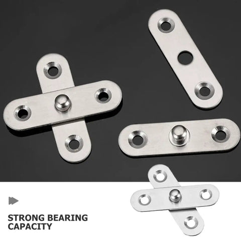 12 Piece Hidden Door Hinges Stainless Steel Pivot Hinges with 360 Degree Rotation showcased on a black surface