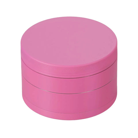 Pink Spice Grinder 2.5 Inch Portable Grinder For Fresh Herbs And Spices, Dope On The Go, Compact Travel Size, Durable Build, closed view