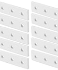 Heavy Duty 10 Pack Flat Joining Plates For T Slot Aluminum Extrusion Profiles Mending Repair Brackets, three-hole design